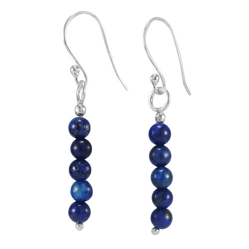 Lapis Lazuli Stone Silver Earring Pg-156318 Gender: Women