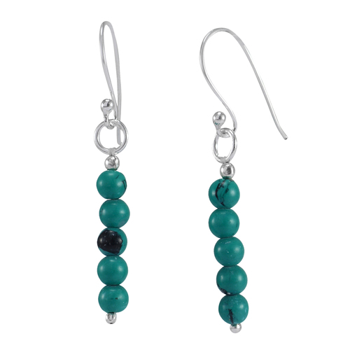 Turquoise Gemstone Silver Earring Pg-156320 Gender: Women