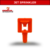 Jet Sprinkler - Durable Plastic, Flow Regulating Mechanism For Uniform Coverage, Specialized Deflector For Abrasive Particles Management