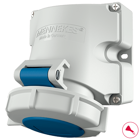 Mennekes 9301 IP67 16Amp 3Pin Wall Mounted Socket