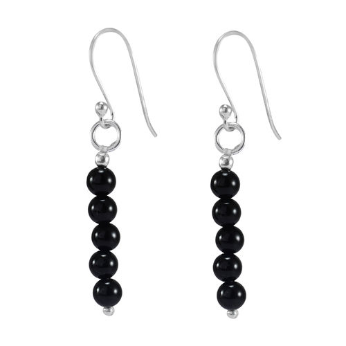 Black Onyx Gemstone Silver Earring Pg-156322 Gender: Women