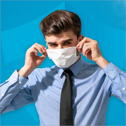 Protective Face Mask - Optimum Quality Raw Material, Standard Size, White Color | Unisex Use, Ideal for Hospitals, Clinics, Labs