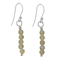 Citrine Gemstone Silver Earring Pg-156329 Gender: Women