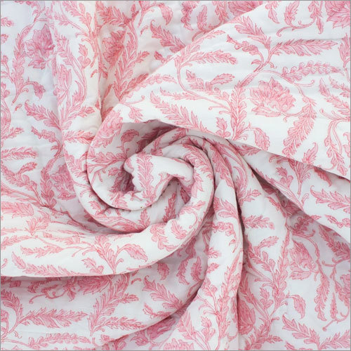 Pink Floral Block Print Quilt
