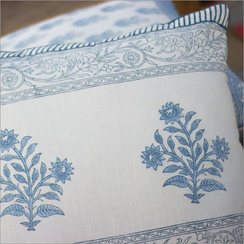 Blue Floral Cushion Cover