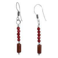 Jasper Stone Silver Earring Pg-156357 Gender: Women