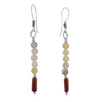 Jasper & Citrine Stone Silver Earring Pg-156362 Gender: Women
