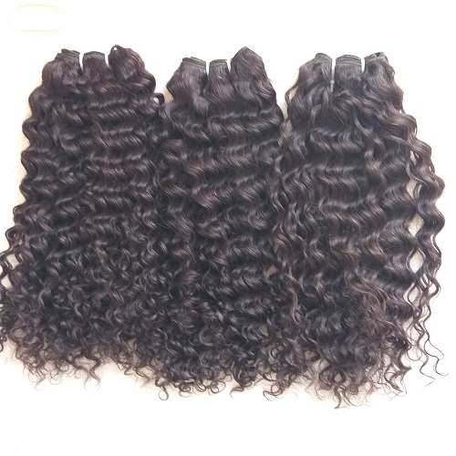 Raw Curly  Weft Human Hair Extensions