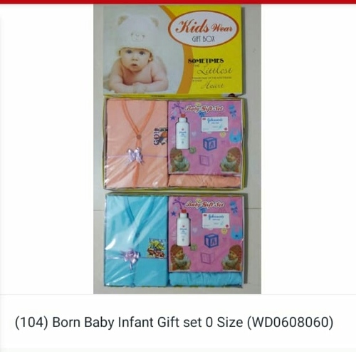 Baby Gift Set - Cotton Material, 0 Size, Multicolour | Ideal for Newborn Infants