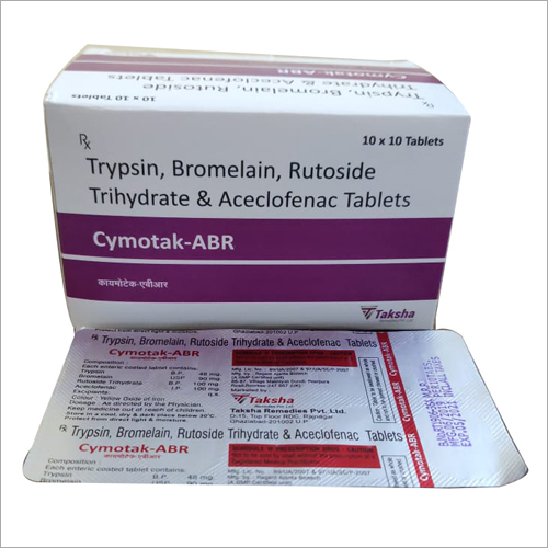 Trypsin Bromelain Rutoside Trihydrate And Aceclofenac Tablets By TAKSHA REMEDIES PRIVATE LIMITED