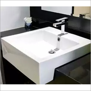 Wash Basin - Ceramic, Varied Dimensions, White | Durable, Easy Installation, Elegant Design, Steel Tap, Easy Cleaning, High Strength