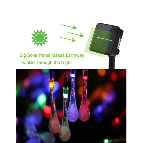Solar Multicolor Waterdrop String Light