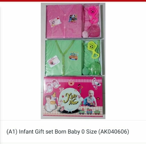 Gift Set - Cotton Material, Size 16, Multicolour | Designed for 0-6 Month Infants, Perfect Gift for Newborns