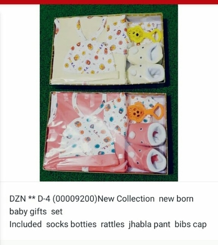 New Born Baby Gifts Set - Cotton, Size 16 | Multi-Color Socks, Botties, Rattles, Jhabla, Pant, Bibs, Cap