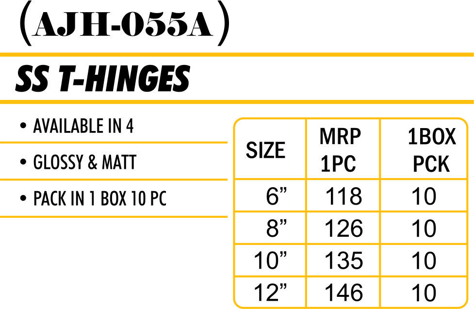S.s T Hinges ( Tee Hinges)