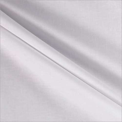 Pearl White Cotton Mix Fabric