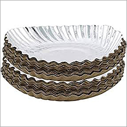 Wrinkle Silver Coated Disposable Plate