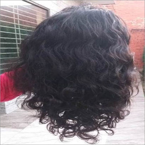 Natural Loose Curly Human Hair Wig - Length: 20 Inch (In)