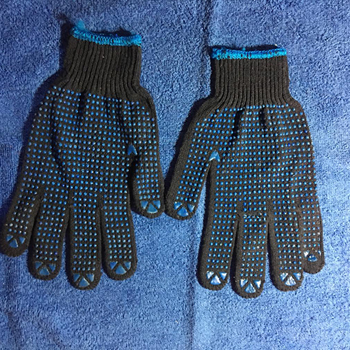 Blue Dottedon Knited Hand Gloves