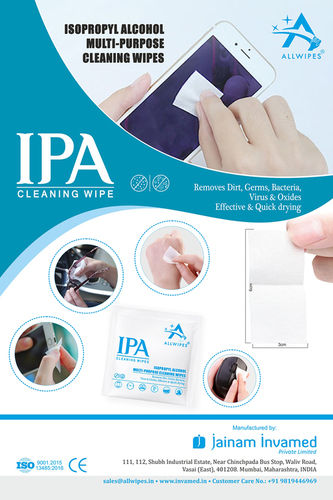 Ipa Multipurpose Cleaning Sanitizing Disinfecting Isopropyl Swabs 3x6cm