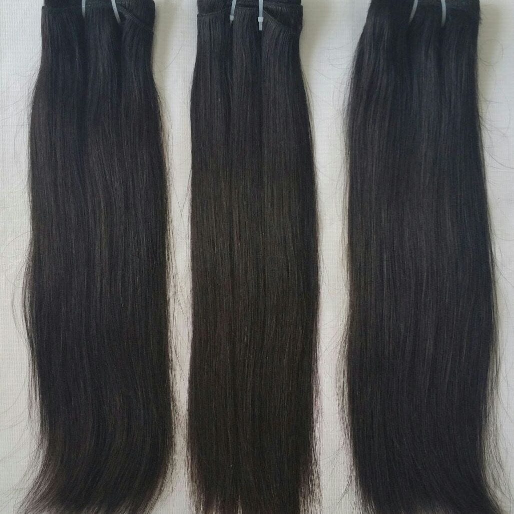 No Shedding No Tangle Thick End Straight Hair Weft Indian Straight Hair