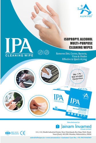 Isopropyl Alcohol Sanitizing Wipes(15 X 15 Cms)