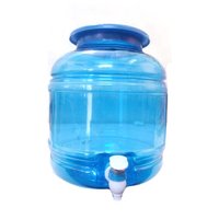 Water Dispensers Jar - Plastic, 5l Capacity, Blue Color, Soft Hardness | Table Top Usage, Lightweight At 0.7 Kg