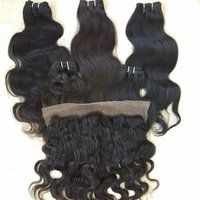 Natural 13x6 Waves Frontal And Weft Hair