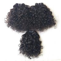 Double Machine Weft Natural Curly Raw Hair Extensions