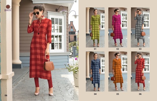 Baanvi Present Dhvani Rayon Printed Kurtis - Sizes S-36 to 3XL-46, Handcrafted Print Design | Suitable for All Seasons: Summer, Winter, Rainy, Spring