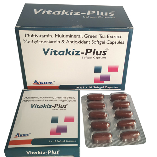 Multivitamin Green Tea Extract and Antioxidant Softgel Capsules