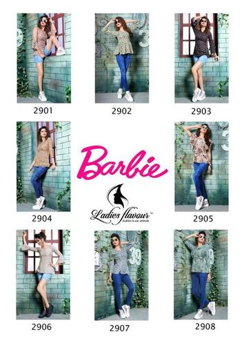 Barbie Ladies Alpine Print Tops - Cotton Blend, Sizes S(36) to 2XL(44) | Ideal for Spring and Summer Seasons