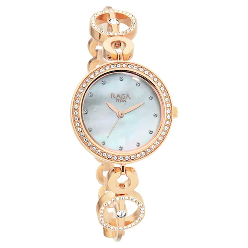 Rose Gold Raga Mother Of Pearl Dial Swarovski Studded Women Watch