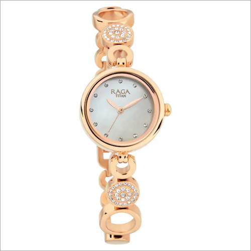 Rose Gold Raga Mother Of Pearl Dial Swarovski Studded Watch