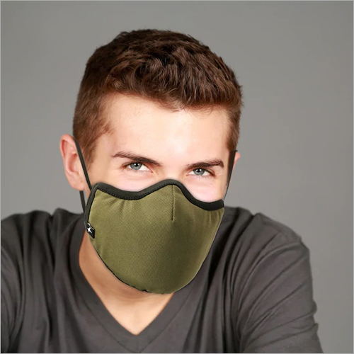 Super Shield Reusable Face Mask - 4 Layer Breathable Fabric, Comfortable Elastic Ear Loops for Maximum Protection, Green Color