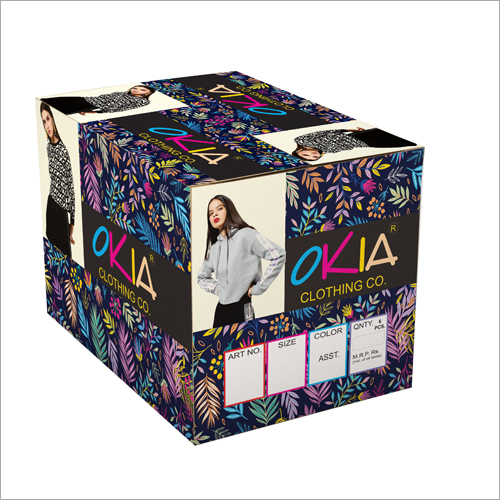 Garment Packaging Box - Corrugated Paper, Rectangular Shape, Multicolor | Designed for Apparel, Easy Hand-Carry without Burden
