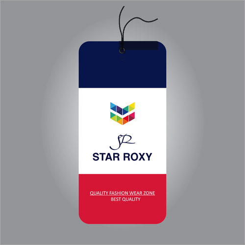 Fashion Wear Tag - Paper Rectangular Multicolor | Printed Design for Garment and Textile Industries