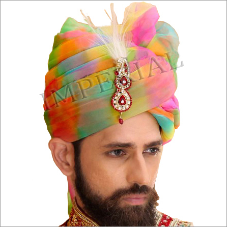 Multicolor Bridal Wear Indian Turban