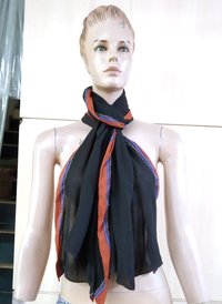 100% Rayon Border  Scarves