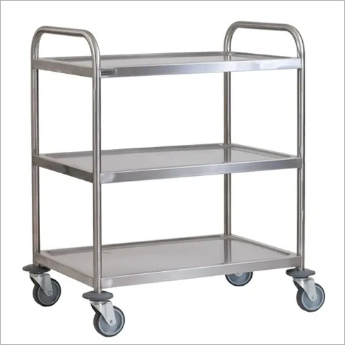 85 x 45 x 90 cm SS 3 Tier Clearing Trolley