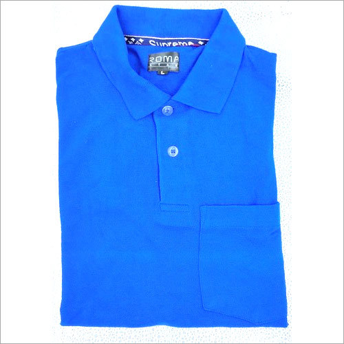 Cotton Blue Polo T-Shirt