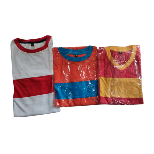 Multicolor Round Neck Sports T-Shirt