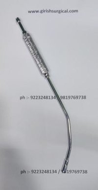 Yankauer Suction Cannula/curved - Magnetic Steel, 1 Gram, White Color Code | 220 Watt, Tapered End, Perforated Spherical Head For Hospital Use