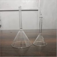 Long Stem Glass Funnel - Borosilicate, 50ml Size | Transparent, Industrial Usage