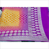 Moonga Spun Silk Pure Handloom Bandhej Dupatta Decoration Material: Paint