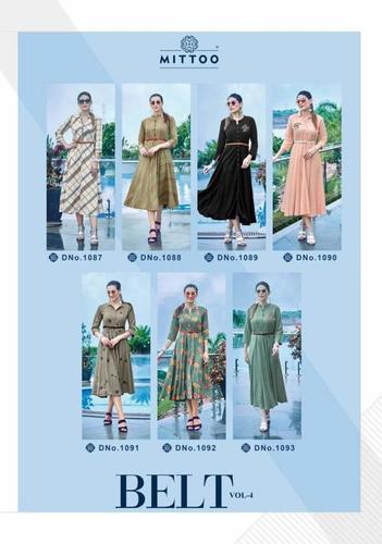 Mittoo Kurti - Rayon Print & Cotton Flex Fabric, Sizes M(38) to 3XL(46) - Ladies Wear for Rainy, Spring, Summer, Winter Seasons