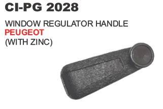 Window Regulator Handle PEUGEOT - Plastic Zinc 70x30x15mm Black | Easy Installation, Durable Design, OEM Quality