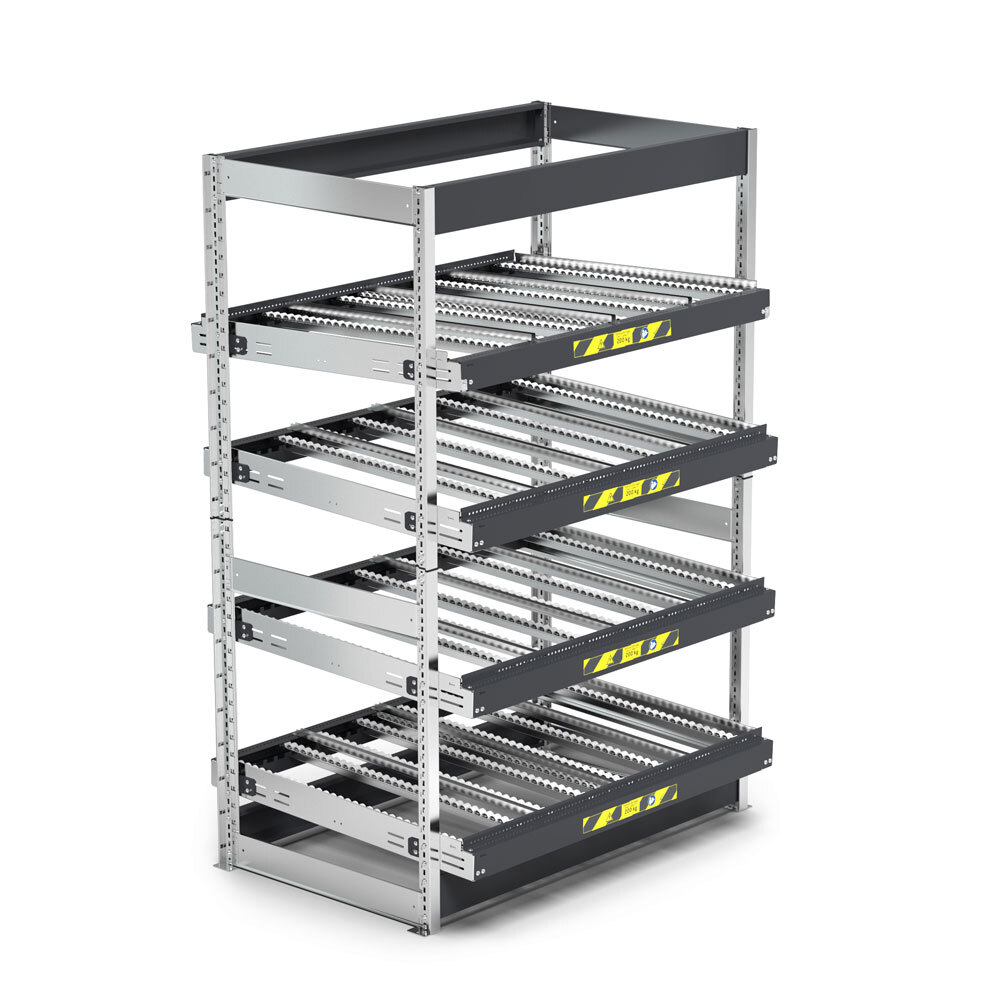 Fifo Rack - Durable Metal 48x24x36 inches Efficient Product Rotation System for Optimized Storage