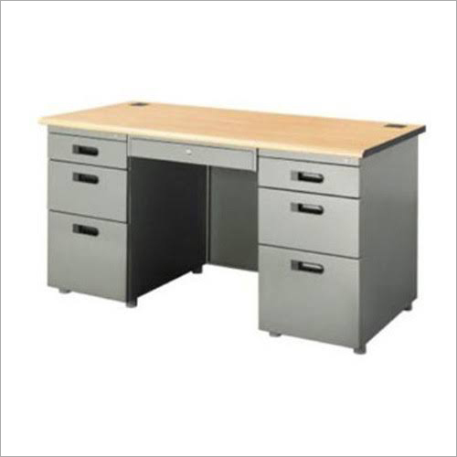 Stainless Steel Office Table with Drawer
