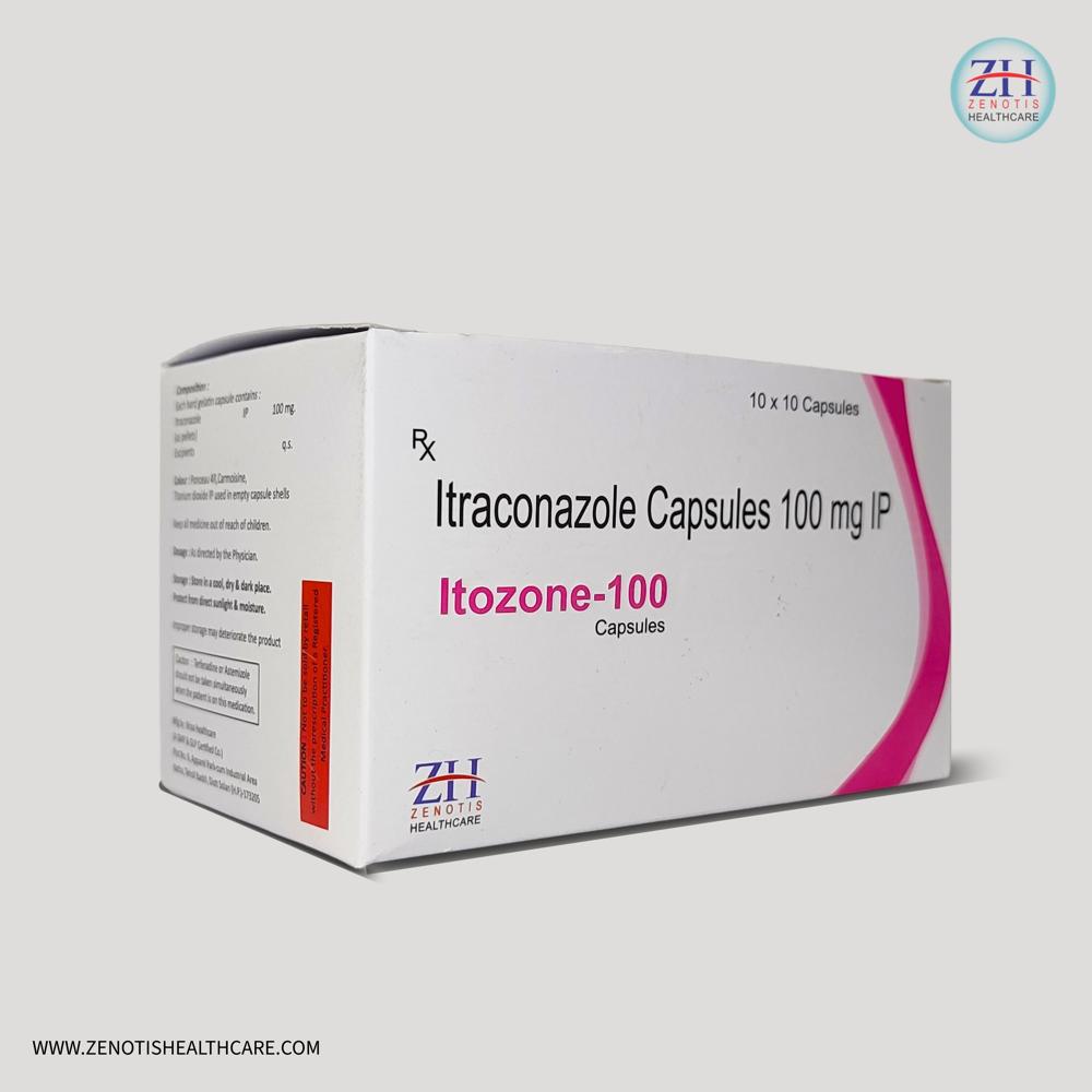 Itraconazole Capsules - 100mg Dosage | Anti-bacterial Treatment For Fungal Infections, Suitable For All Ages, Keep In Cool & Dry Place